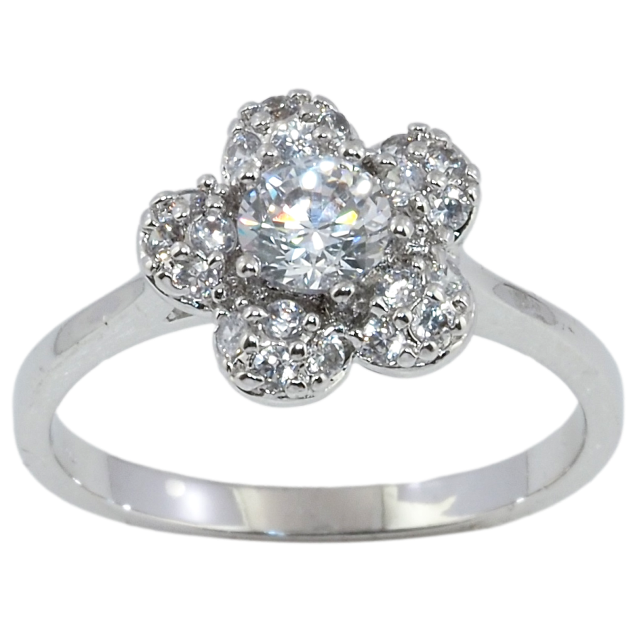 Кольцо Xuping Родий Цветок фото №1