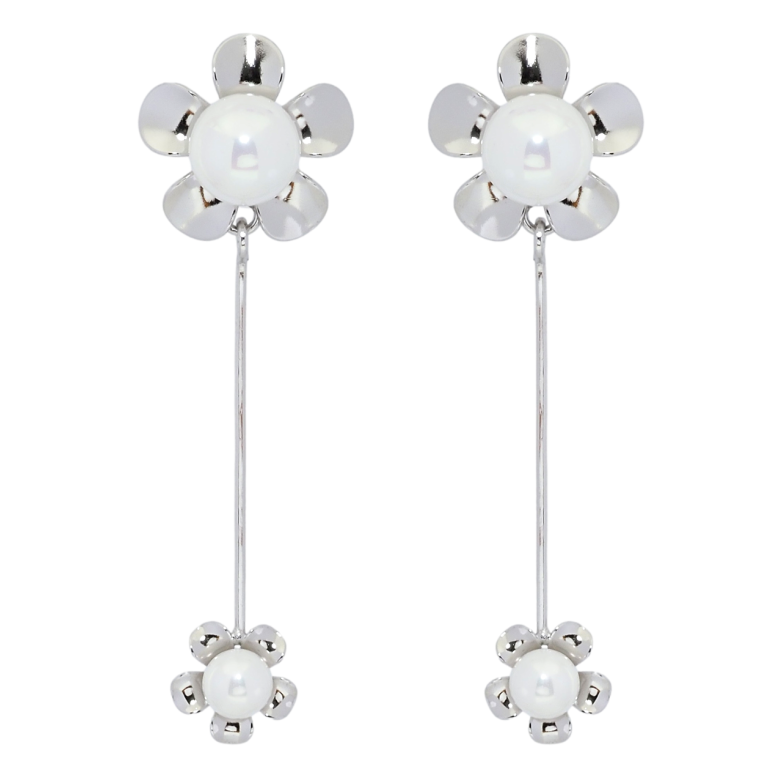 Сережки Xuping Родій пусети Квіткові підвіски з перлинами фото №2