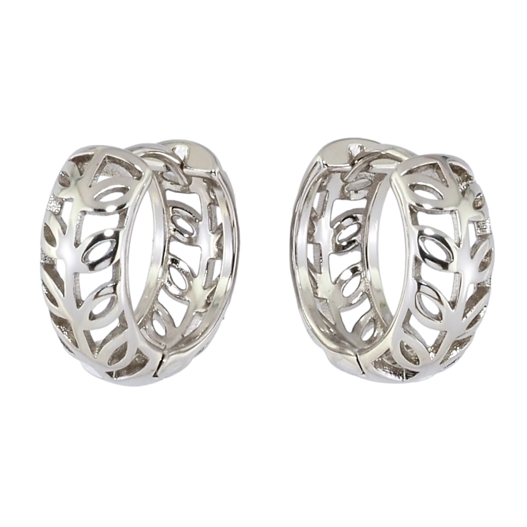 Серьги Xuping Родий колечки Резной узор веточки фото №21