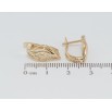 Сережки Xuping Позолота 18K англійський замок Різьблені листочки фото №2
