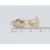 Серьги Xuping Позолота 18K английский замок Треугольники с цирконием фото №2