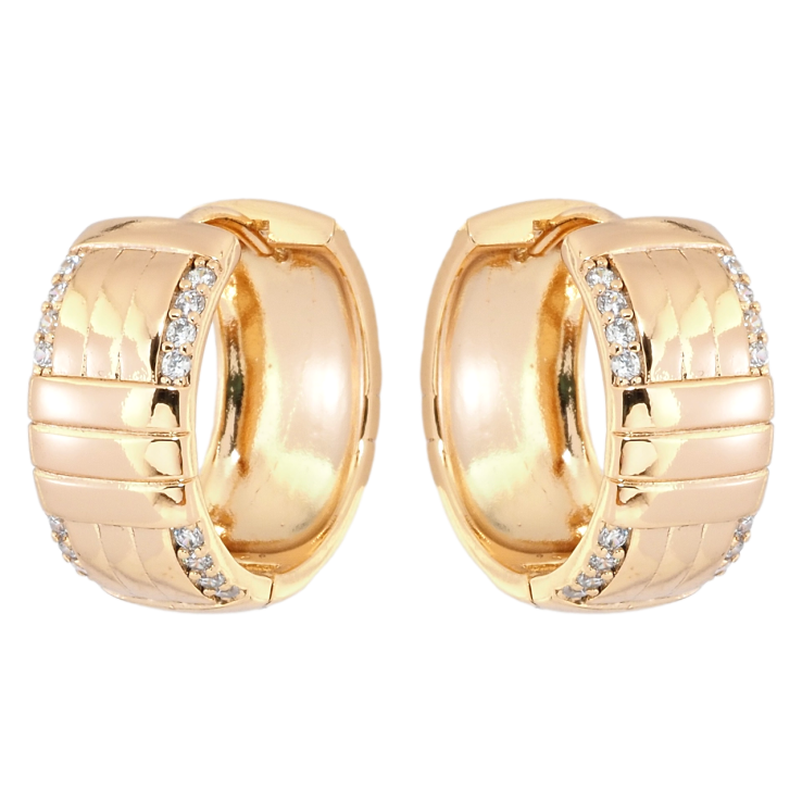 Серьги Xuping Позолота 18K колечки Декоративный узор с цирконием фото №22