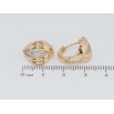 Сережки Xuping Позолота 18K колечка Декоративний візерунок з цирконієм фото №2