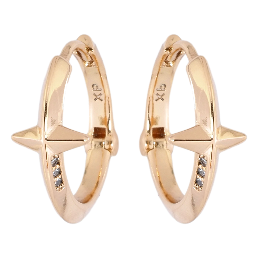 Серьги Xuping Позолота 18K колечки Звезды фото №1