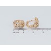 Сережки Xuping Позолота 18K колечка Декоративний візерунок з цирконієм фото №2
