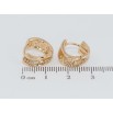 Серьги Xuping Позолота 18K колечки Декоративный узор с цирконием фото №2