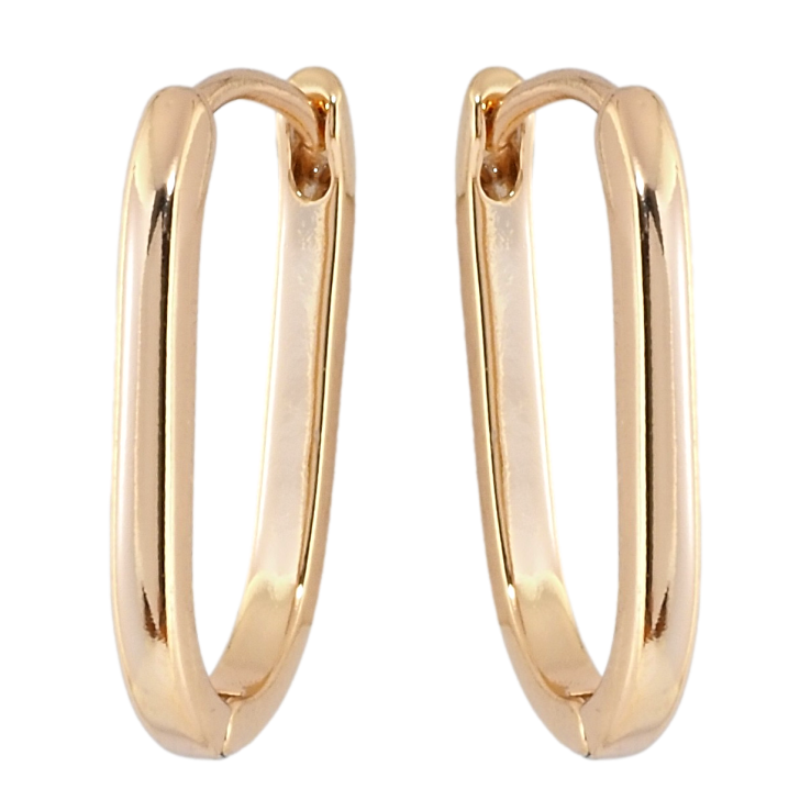 Сережки Xuping Позолота 18K колечка Овальні фото №21