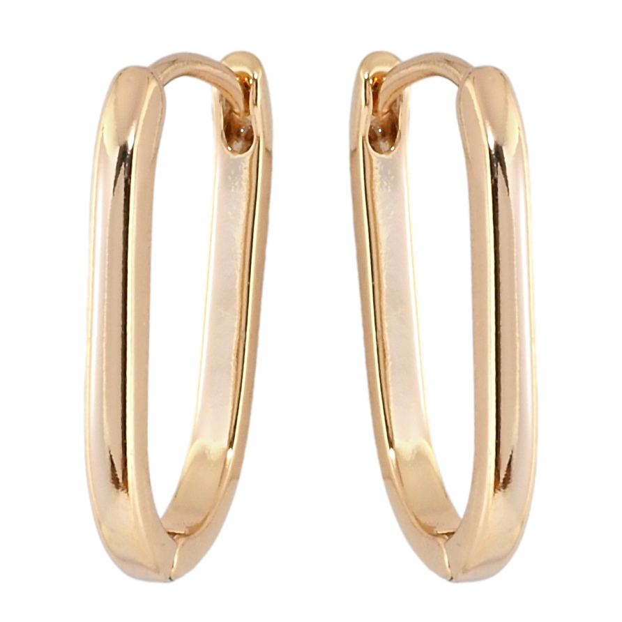 Серьги Xuping Позолота 18K колечки Овальные фото №1