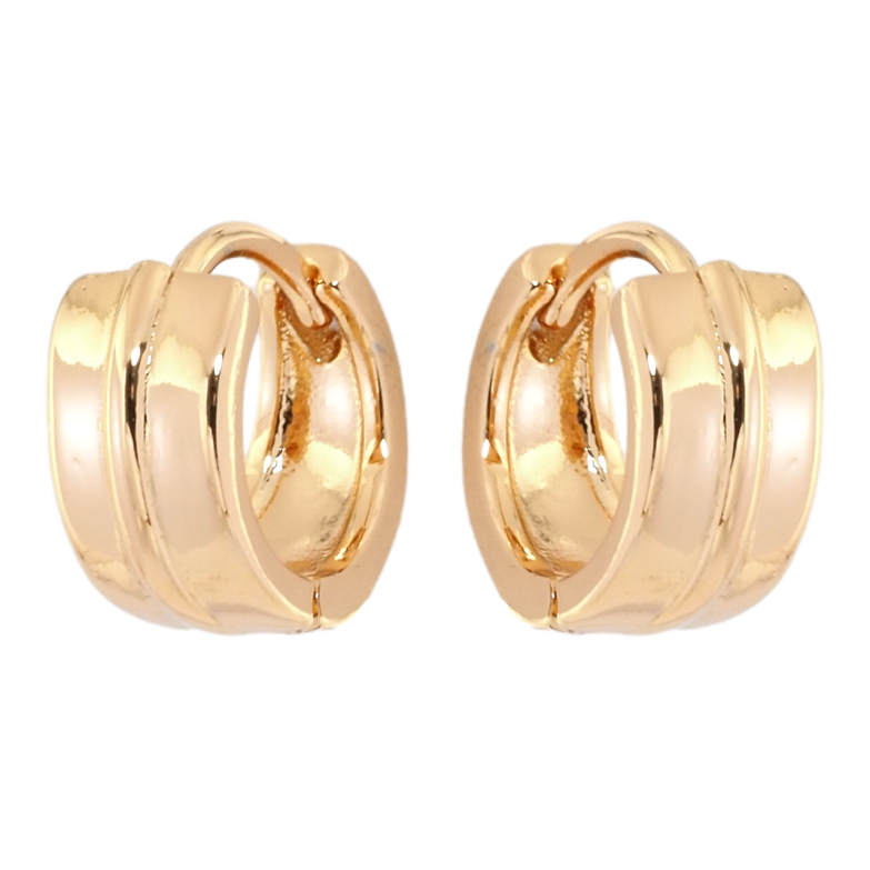 Сережки Xuping Позолота 18K колечка Широкі фото №1