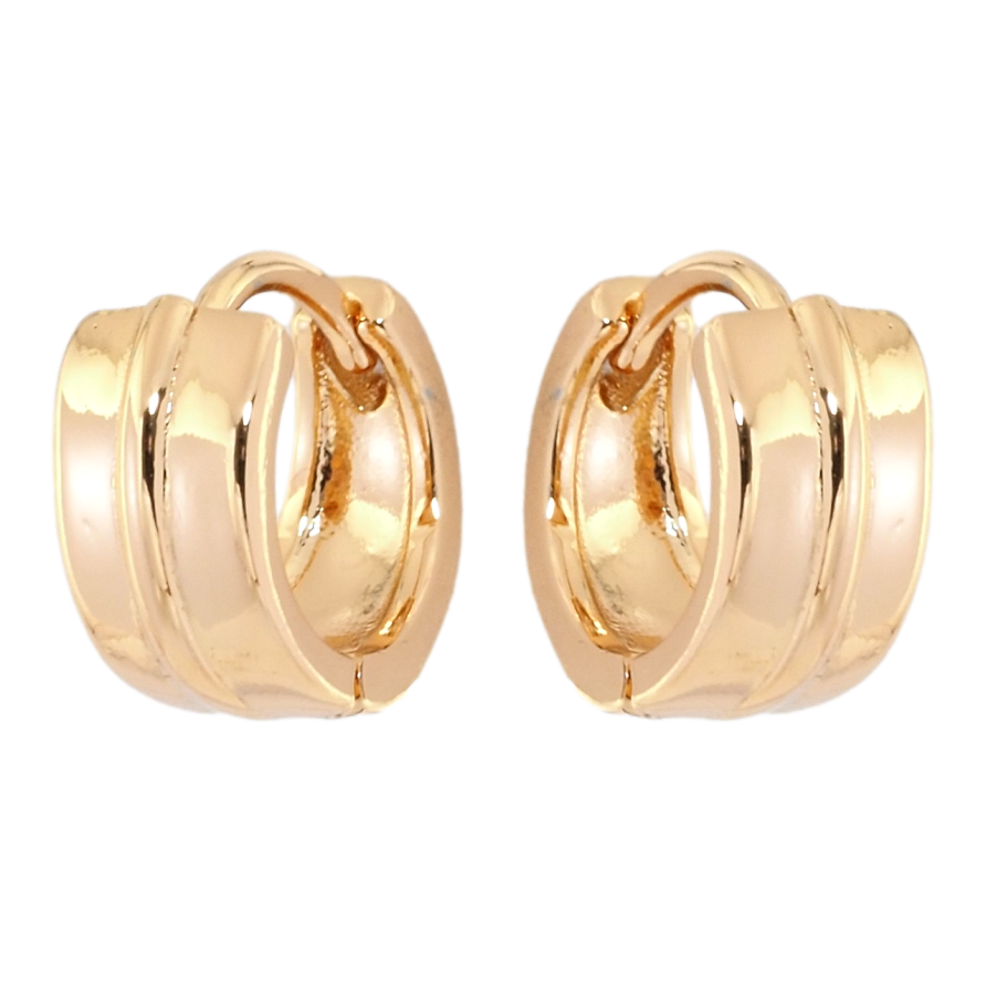 Серьги Xuping Позолота 18K колечки Широкие фото №1