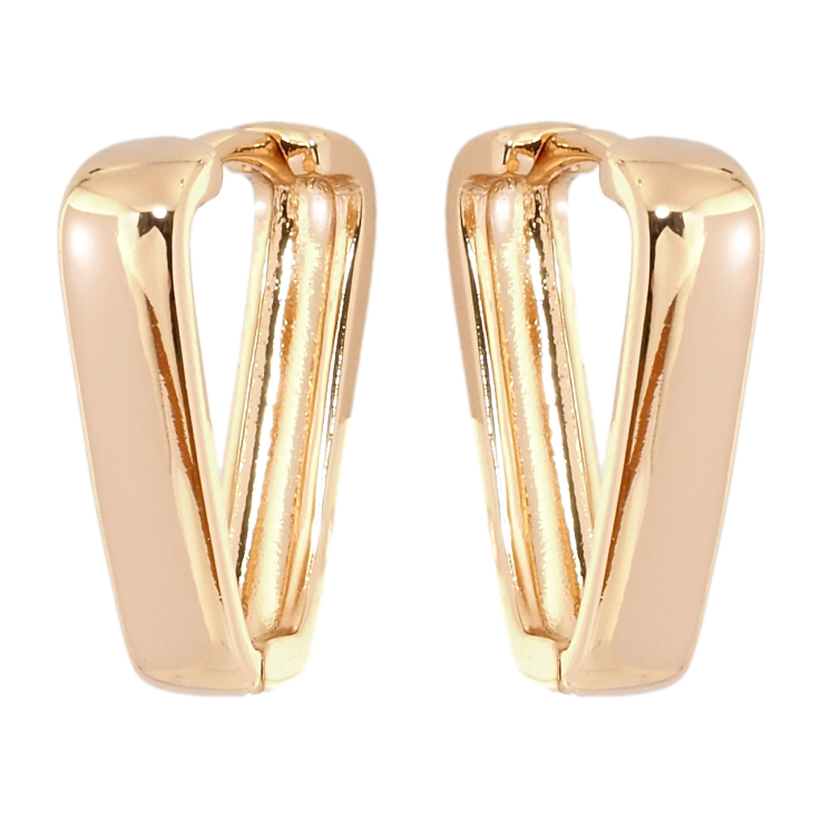 Сережки Xuping Позолота 18K колечка Трикутні фото №11