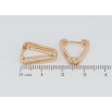 Серьги Xuping Позолота 18K колечки Треугольные фото №2