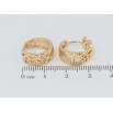Серьги Xuping Позолота 18K колечки Узор цепочка фото №2