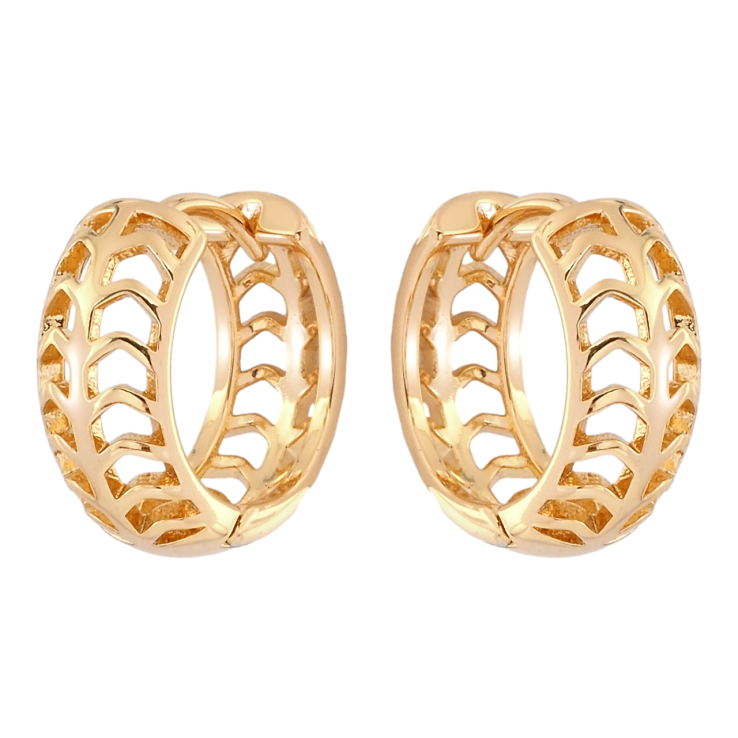 Серьги Xuping Позолота 18K колечки Декоративный резной орнамент фото №14