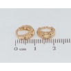 Сережки дитячі Xuping Позолота 18K колечки Декоративний візерунок насічками фото №2