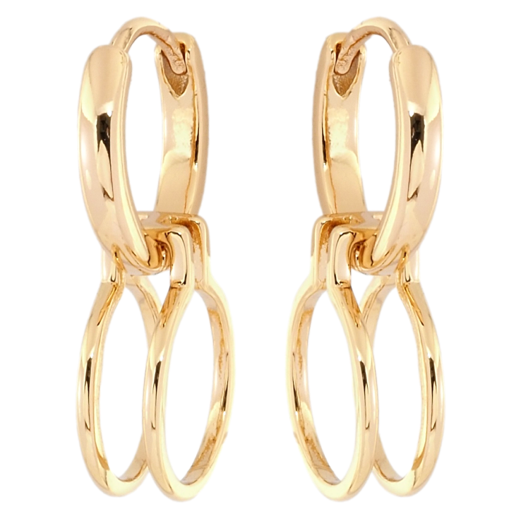 Сережки Xuping Позолота 18K підвіски на колечках Декоративні круглі підвіски 2 в 1 фото №21