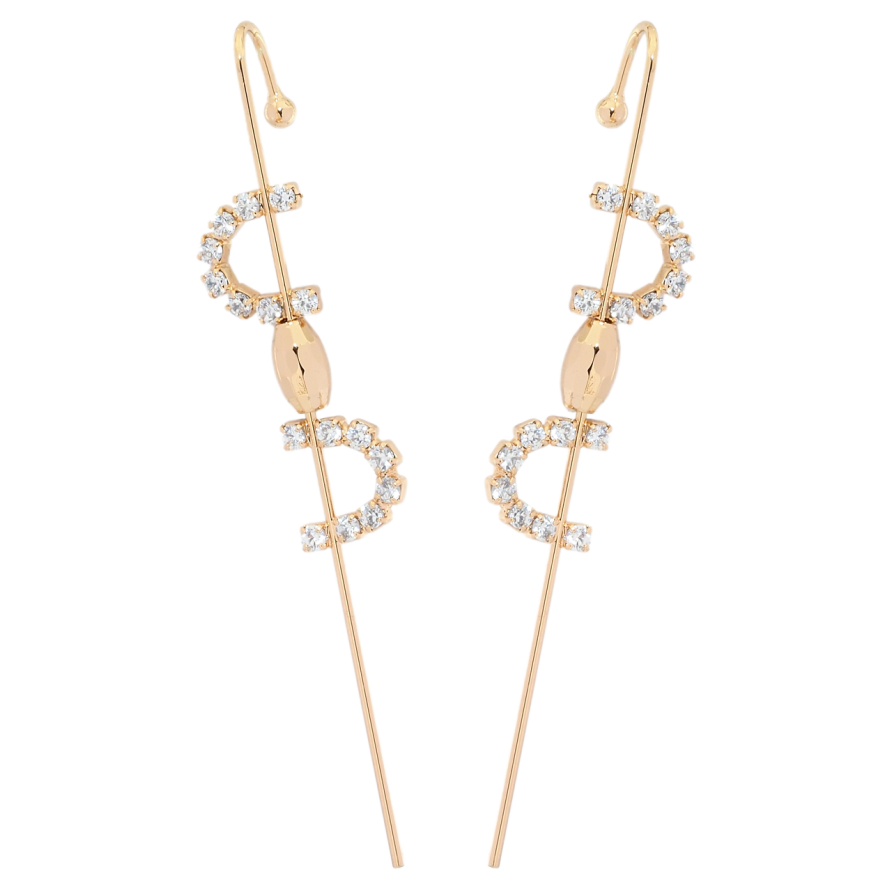 Сережки Xuping Позолота 18K кафа-голка Декоративний візерунок з цирконієм фото №1