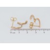 Сережки Xuping Позолота 18K пусети Завитки з цирконієм фото №2