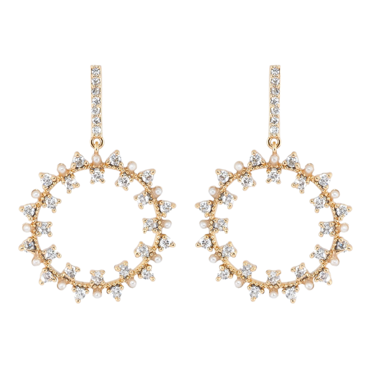 Сережки Xuping Позолота 18K пусети Кришталеві кільця фото №21