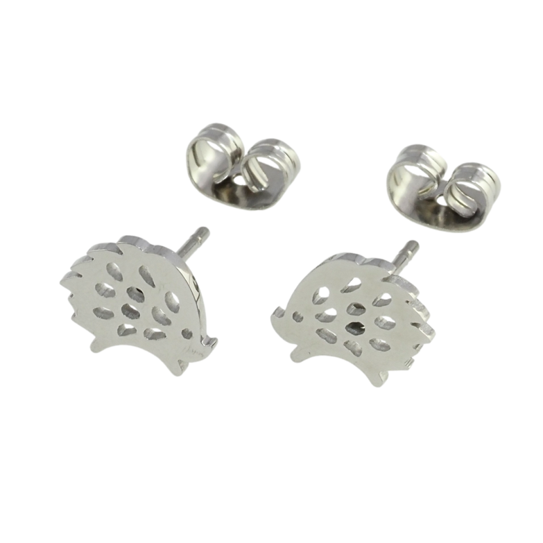 Сережки Xuping TTM Stainless Steel колір Родій пусети Їжачки фото №1