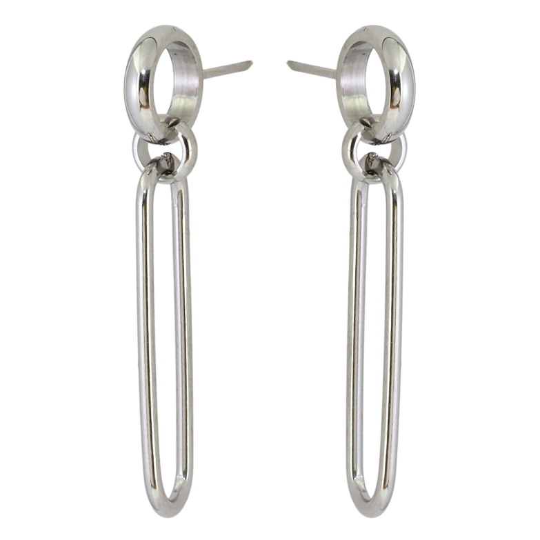 Сережки Xuping TTM Stainless Steel колір Родій пусети Декоративні підвіски фото №1