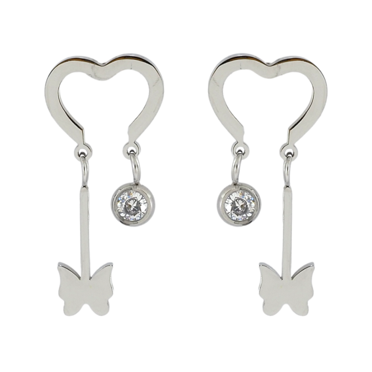 Серьги Xuping TTM Stainless Steel цвет Родий пусеты Романтические подвески фото №19