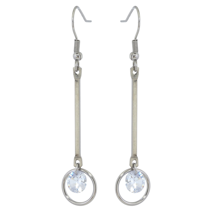 Серьги Xuping TTM Stainless Steel цвет Родий французский замок Декоративные подвески с кристаллами фото №17