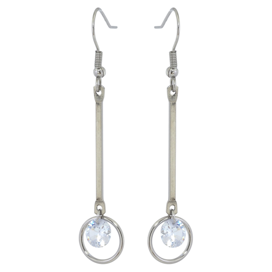 Серьги Xuping TTM Stainless Steel цвет Родий французский замок Декоративные подвески с кристаллами фото №1