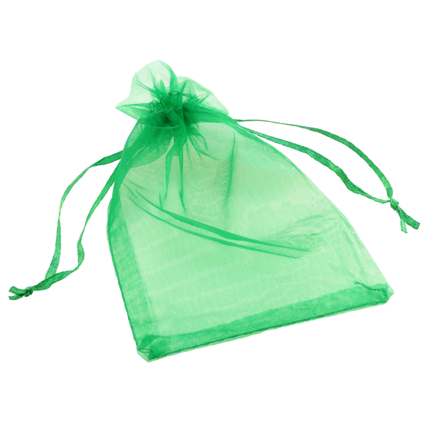 Мішечок подарунковий з органзи Зелений розмір 10х15см ціна за 1 шт. фото №1