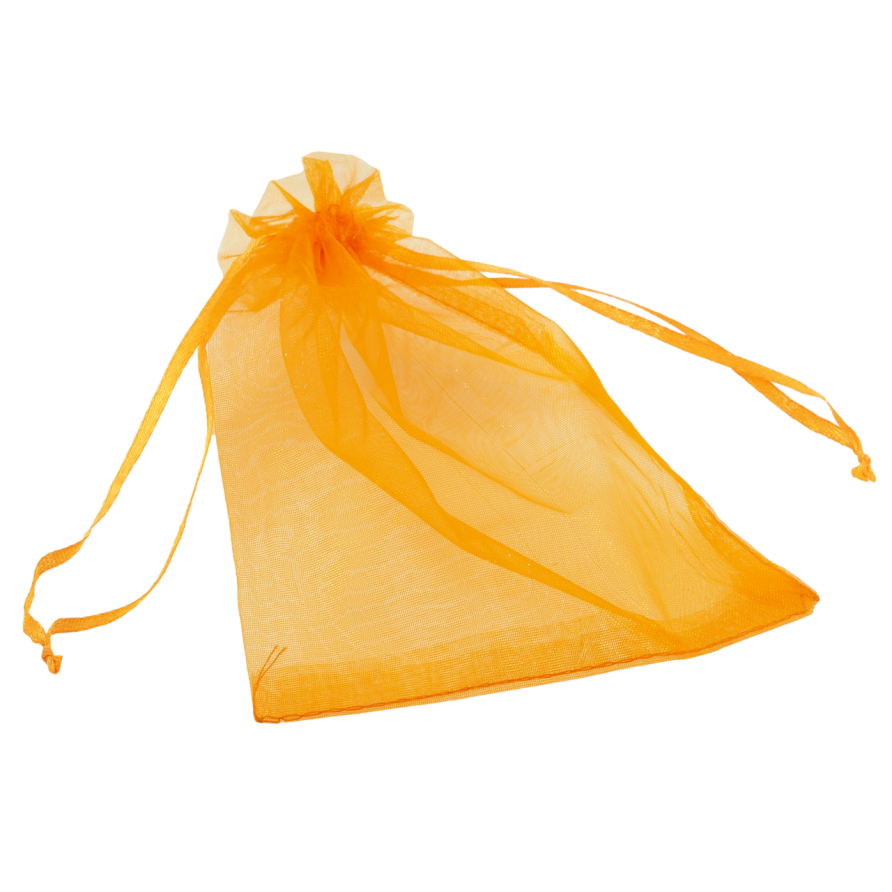 Мішечок подарунковий з органзи Помаранчевий розмір 12х17см ціна за 1 шт. фото №1