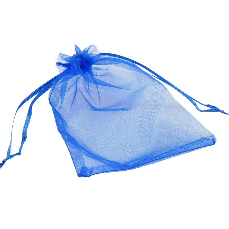 Мішечок подарунковий з органзи Синій розмір 12х17см ціна за 1 шт. фото №1