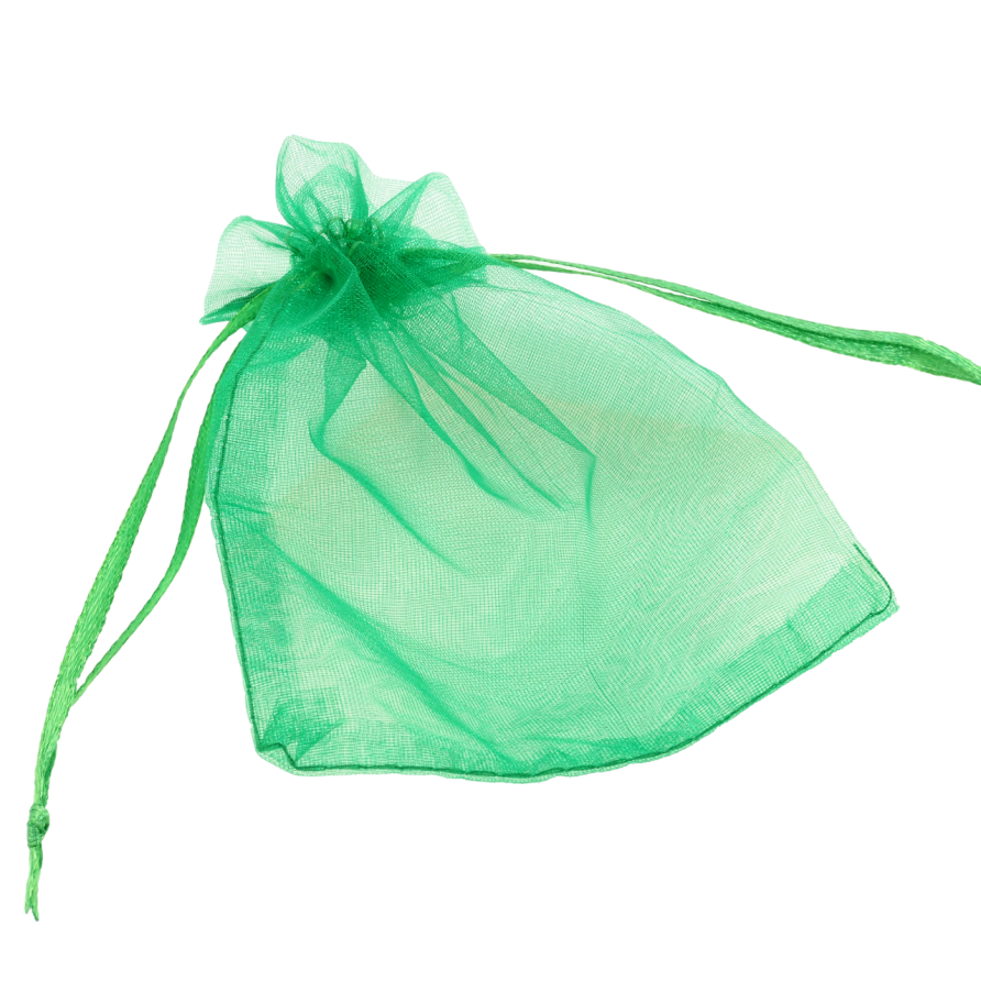 Мішечок подарунковий з органзи Зелений розмір 9х12см ціна за 1 шт. фото №1