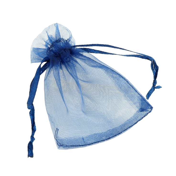 Мішечок подарунковий з органзи Синій розмір 7х9см ціна за 1 шт. фото №22