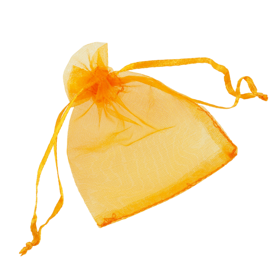 Мішечок подарунковий з органзи Помаранчевий розмір 7х9см ціна за 1 шт. фото №1