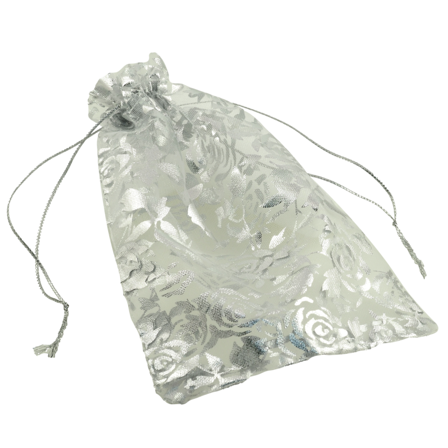 Мішечок подарунковий з органзи Квітковий візерунок розмір 12х17см ціна за 1 шт. фото №1 Мішечок подарунковий з органзи Квітковий візерунок розмір 12х17см ціна за 1 шт. фото №1