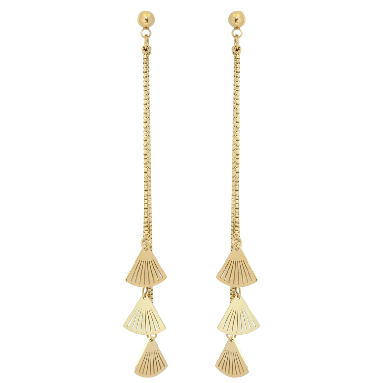 Сережки Xuping TTM Stainless Steel колір 14K пусети Декоративні підвіски фото №1