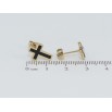 Серьги Xuping TTM Stainless Steel цвет 14K пусеты Крестики фото №2