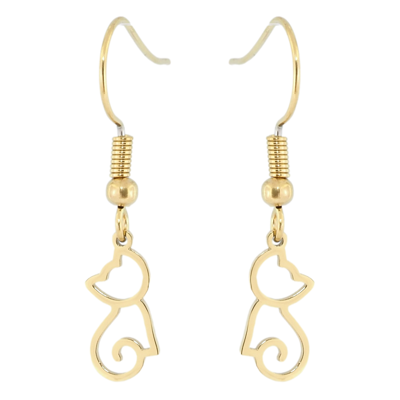 Серьги Xuping TTM Stainless Steel цвет 14K французский замок Кошки фото №17