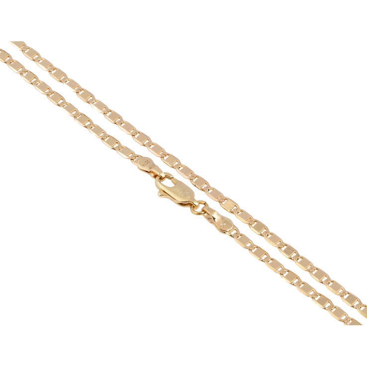 Ланцюжок Xuping Позолота 18K Плетіння Морський ланцюг довжина 45см х 3мм фото №5 Ланцюжок Xuping Позолота 18K Плетіння Морський ланцюг довжина 45см х 3мм фото №5