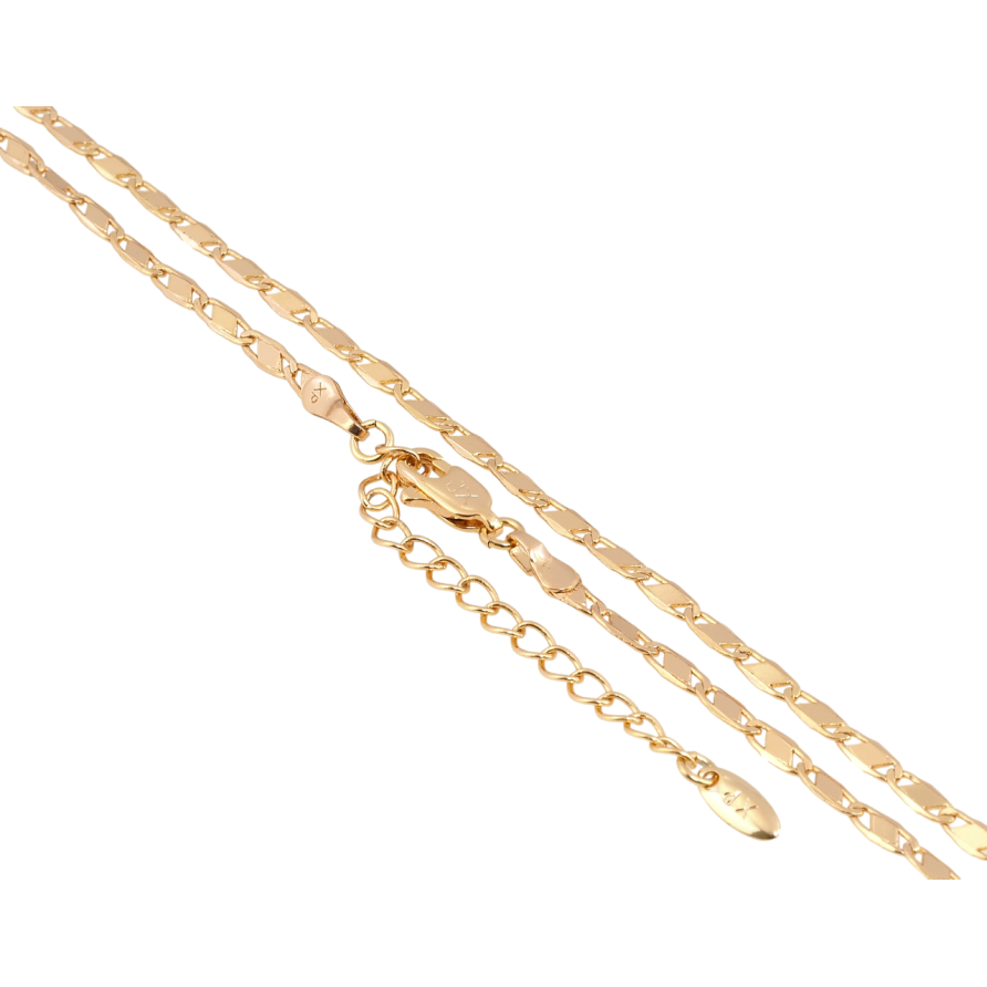 Ланцюжок Xuping Позолота 18K Плетіння Морський ланцюг довжина з доп.ланцюжком 45-50см х 3мм фото №1