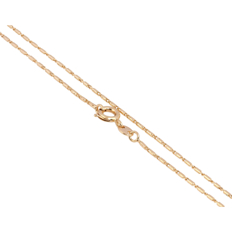 Ланцюжок Xuping Позолота 18K Плетіння Морський ланцюг довжина 50см х 1мм фото №2 Ланцюжок Xuping Позолота 18K Плетіння Морський ланцюг довжина 50см х 1мм фото №2