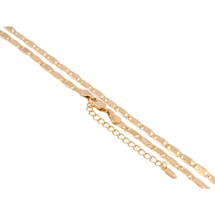 Ланцюжок Xuping Позолота 18K Плетіння Морський ланцюг довжина з доп.ланцюжком 45-50см х 3мм фото №12 Ланцюжок Xuping Позолота 18K Плетіння Морський ланцюг довжина з доп.ланцюжком 45-50см х 3мм фото №12