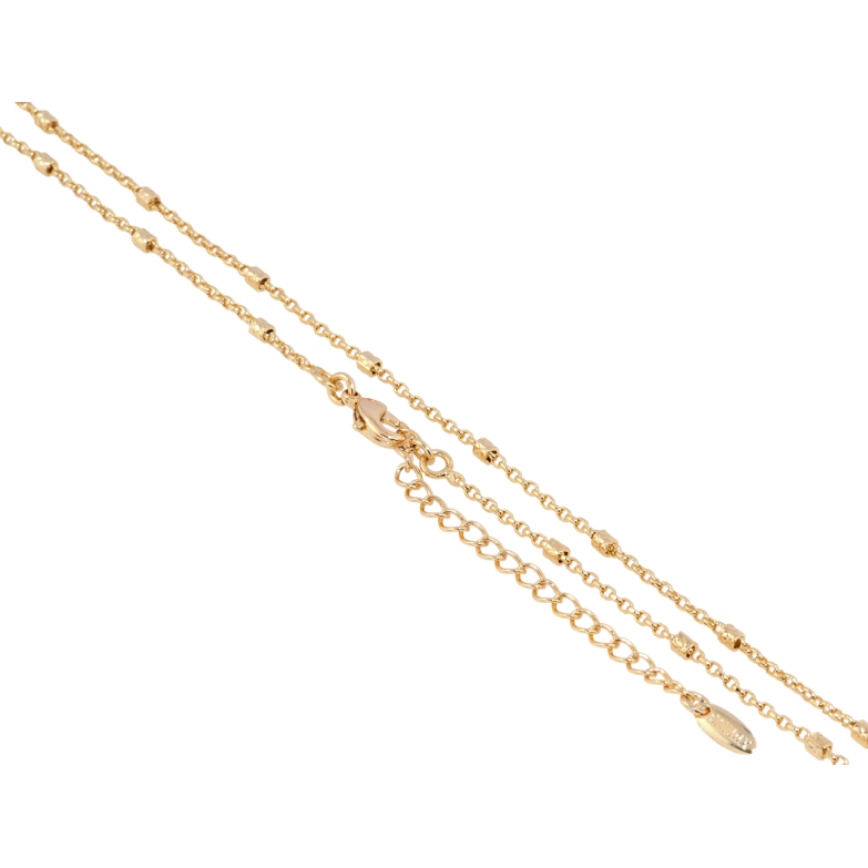 Ланцюжок Xuping Позолота 18K Плетіння Бельцер з намистинами довжина з доп.ланцюжком 45-50см х 1.5мм фото №12