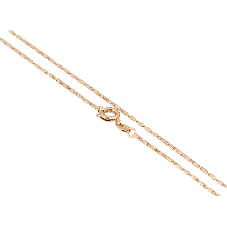 Ланцюжок Xuping Позолота 18K Плетіння Бочонки довжина 50см х 1мм фото №5 Ланцюжок Xuping Позолота 18K Плетіння Бочонки довжина 50см х 1мм фото №5