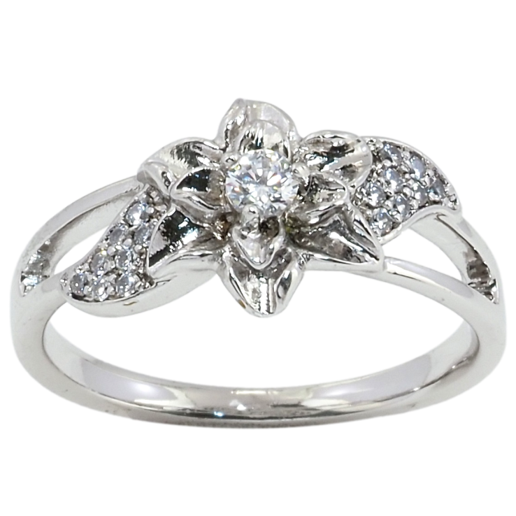 Кольцо Xuping Родий Лилия фото №25