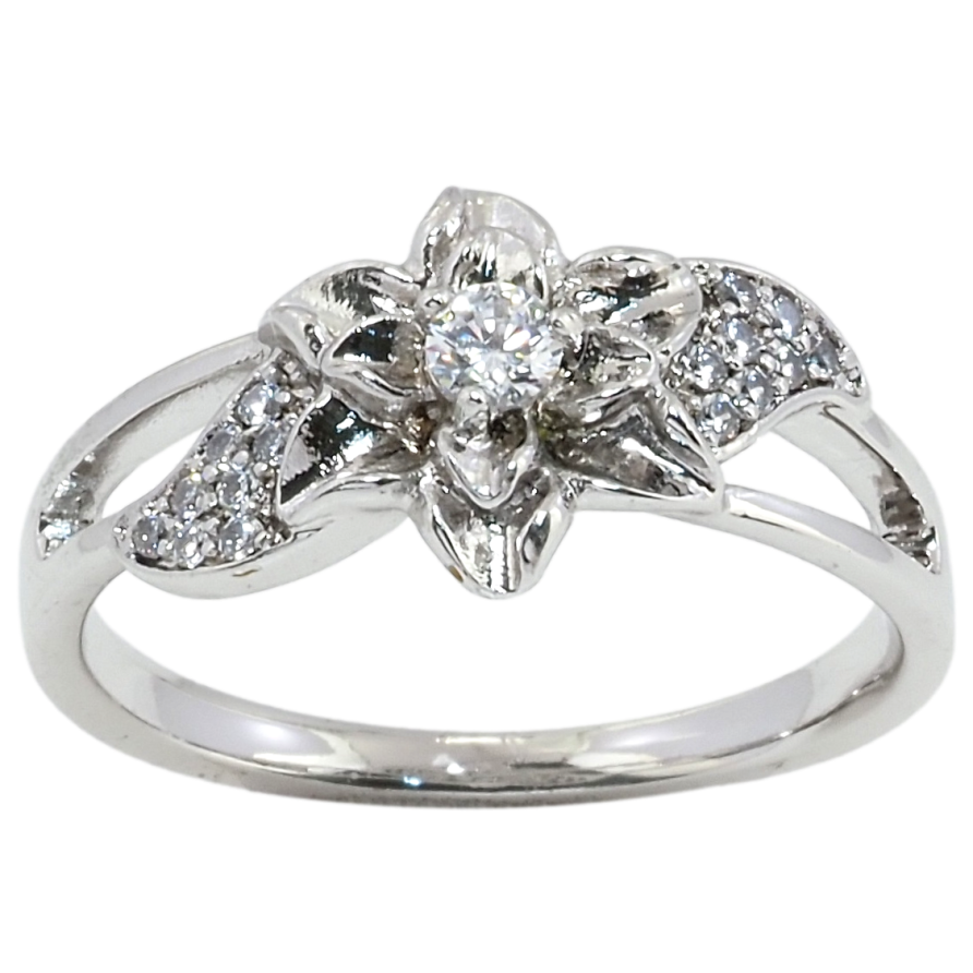 Кольцо Xuping Родий Лилия фото №1