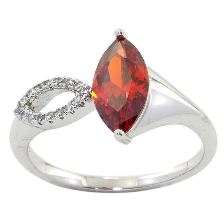 Каблучка Xuping Родій Червоний фіаніт фото №1