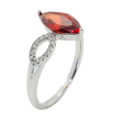 Кольцо Xuping Родий Красный фианит фото №2