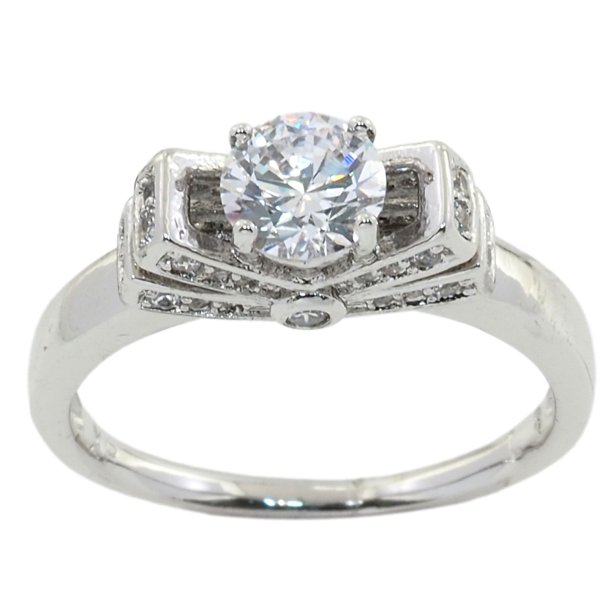 Каблучка Xuping Родій Вставка фіаніт фото №1