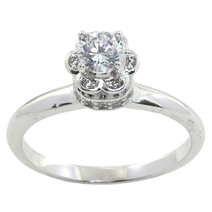 Каблучка Xuping Родій Квітка з цирконієм фото №3